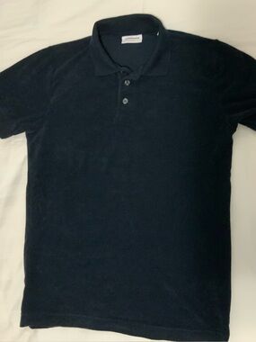 Navy Terry polo shirt by Lindbergh